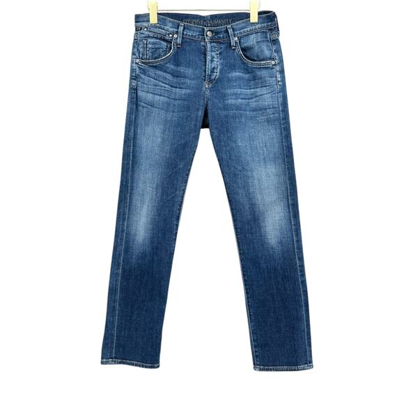 Citizens of Humanity Casual Straight Leg Distressed Button Fly Jeans - Picture 1 of 9